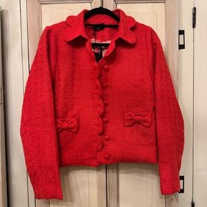 Fate Red Button-Up Cardigan